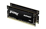 Kingston FURY Impact 32GB (2x16GB) 3200MHz DDR4 CL20 Laptop Speicher Kit mit 2 KF432S20IB1K2/32