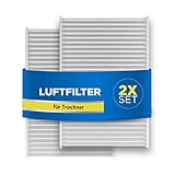 Luftfilter 2x Filter für Trockner Ersatz für Bosch 00481723 481723 Siemens Neckermann Lloyds Air-Filter Set 140x95x17mm