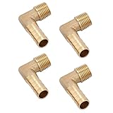 Rv-Abwasserschlauchanschlüsse, 4 Stück, Schlauchtülle, Messing, Außengewinde, Winkelstück, Schlauchtülle, Anschlussstück, G1/4 Zoll (2 Punkte-10)