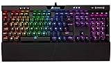 Corsair K70 RGB MK.2 Mechanische Gaming Tastatur (Cherry MX Blue: Präzise und Hörbar, Dynamischer RGB LED Hintergrundbeleuchtung, QWERTZ DE Layout) schwarz