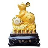 XKUN Statue, Skulptur, Fengshui, Figur, S 2020 Chinesisches Sternzeichen Ratte Jahr Große Goldene Harz Ratte Sammler, Figur, Eröffnungstischdekoration Statue, Skulptur, Prosp