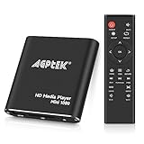 AGPTEK Mini 1080P Full HD Digital Mediaplayer Medienspieler Medienspieler mit Fernbedienung für MP3, WMA, OGG, AAC, FLAC, APE, AC3, DTS, ATR