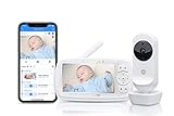 Motorola Baby Ease 44 Connect - Wi-Fi Babyphone mit Kamera – 4,3 Zoll Video Baby Monitor HD Display - Hubble App - Nachtsicht, Wiegenlieder, Microfon, Raumtemperaturüberwachung - Weiß