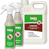 Envira Spinnen-Spray - Anti-Spinnen-Mittel Mit Langzeitwirkung - Geruchlos & Auf Wasserbasis - 2 x 500 ml + 5 Liter