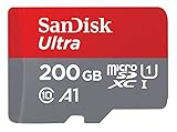 SanDisk Ultra 200GB MicroSDXC Speicherkarte + SD-Adapter mit A1 App-Leistung bis zu 100 MB/s, Klasse 10, U1