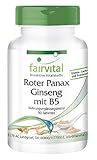 Roter Panax Ginseng Extrakt + Vitamin B5 - 600mg koreanischer Ginseng Extrakt pro Tablette - HOCHDOSIERT - VEGAN - 90 Tabletten