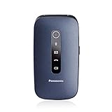 Panasonic KX-TU550EXC 4G Essentials Clamshell Handy für Senioren, 1,2 MP Kamera, Seniorentelefon mit großem 2,8 Zoll Display, 300 Stunden Standby-Zeit, Blau