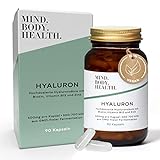 Komplex für Haut Haare Nägel & Knochen ∣ Hyaluronsäure Kapseln hochdosiert mit Biotin, Vitamin B12 und Zink ∣ 400mg Hyaluron pro Kapsel ∣ 90 Kapseln für 3 Monate∣ Hyaluron Kapseln