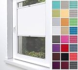 Home-Vision® Premium Plissee Faltrollo ohne Bohren zum Kleben Innenrahmen Blickdicht Sonnenschutz Jalousie für Fenster & Tür (Weiß, B65 x H200cm)