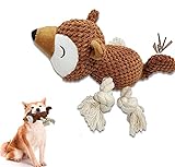Hundespielzeug，Langlebiges Material und Knitterpapier weiches Plüsch-Hundespielzeug, interaktives Hundespielzeug für kleine und mittlere Hunde zum Kauen (Eichhörnchen)
