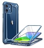 SUPCASE Transparent Hülle für iPhone 12 mini (5.4') Handyhülle 360 Grad Case Bumper Schutzhülle Cover [EXO Pro] mit Displayschutz 2020 Ausgabe, Blau
