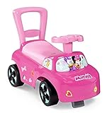 Smoby 720522 Mein erstes Auto Rutscherfahrzeug Minnie, Kinderfahrzeug mit Staufach und Kippschutz, für drinnen und draußen, Minni Maus Design, für Kinder ab 10 Monaten, Rosa