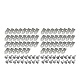 YJMYLTO Grasschneider-Rasenmähermesser-Schraubensatz, Edelstahl-Trimmerklinge, kompatibel mit Husqvarna-Mäher/Gardena-Roboter-Rasenmäher-Reparaturwerkzeug(60PCS Silver)