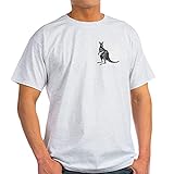 CafePress - Känguru-T-Shirt in Aschgrau – T-Shirt aus 100 % Baumwolle. Gr. M, aschgrau
