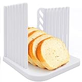 Brotschneider, Faltbarer Brotschneider,Gleichmäßiges Verhältnis, für hausgemachtes Brot(Weiß）