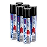 6er Set Twist-UnivERSAl-Gas 6 x 100ml Gaskartuschen - Vorteilspackung zum nachfüllen von Gas-Lötkolb