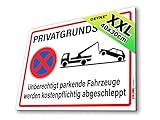 XXL Schild - Parken Verboten - 40 x 30 cm - Extra dicke 5mm Hartschaum-Platte - UV beständig - Outdoor geeignet