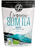 BIO SLIM TEA Beauty - Tee Lose für haut Haare Nägel - Rooibos, Weißer Tee, Kokos, Tulsi, Papaya, Rosenblüten, Aus Kontrolliert Biologischem Anbau - Anti Aging - Hochwertige Zutaten,100g - VITSTORM
