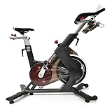 AsVIVA Indoorcycle Speedbike, S15 Bluetooth, Fitness-Bike (inkl. SPD Klicksystem), 27kg Schwungmasse, Pulsempfänger (inkl. Brustgurt), leiser Riemenantrieb, Indoor Cycle, schwarz