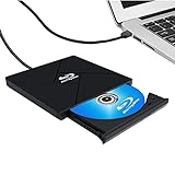 Externes Blu-Ray-DVD-Laufwerk CD/BD/Player Lesen/Schreiben, tragbares Blu-Ray-Laufwerk USB 3.0 und Typ-C Blu-Ray DVD-Brenner, kompatibel mit / Win7/8/10/11 MacOS USB Blu-Ray Laufwerk