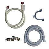 Produktbild Anschluss-Set Aquastop 1,5m - 5,0m Schlauch/Aquastop und Ablaufschlauch für Waschmaschine und Geschirrspüler (2,00m)
