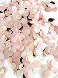 Konfetti rosegold mehrfarbig, 1cm rund, 30g, 1500 Stück – elegante und moderne Partydeko – Geburtstag, Hochzeit, Baby-shower, Silvester