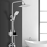 LIUDRPENG. Dusche Set Home Bade Badezimmer Reines Kupfer Thermostat-Hahn-Dusche Vier schöne praktische
