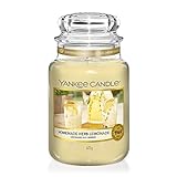 Yankee Candle Duftkerze im Glas (groß) | Homemade Herb Lemonade | Brenndauer bis zu 150 Stunden | Garden Hideaway Kollektion