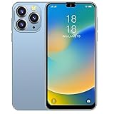 JtQtJ i15Pro Max (2023 New) Smartphones, Android 9.0 OS with 6.3' HD Display, Dual SIM, Dual Cameras, 16GB ROM(Expandable to 128GB),WiFi,GPS,Bluetooth,Face ID Cheap Mobile Phones (i15Pro Max-Blue)