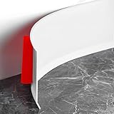 Weichsockelleiste Selbstklebend, 8cmX 10M PVC WEISS Knickleiste für Küche und Badezimmer, Selbstklebende Ab
