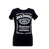 Jack Daniel's Damen T-Shirt Label - Schwarz (L)