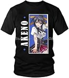 High School Dxd Akeno Tshirts Men Harajuku Tee Tops Cotton T Shirt Short Sleeve Anime Manga Himejima T-Shirt Gift Streetwear Black XXL