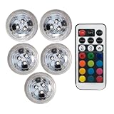 Ziabxhn Kleine Tauch -LED, wasserdichtes Teelicht, Fischschalenlicht, 1,18 x 0,87 Zoll, einfach zu bedienen, tragbar für Vase Bowl Lantern Teichp