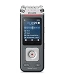 Philips VoiceTracer Audiorecorder Diktiergerät Musik Aufnahmegerät DVT6110 für Musik, Vorträge und Interviews, 3 High-Fidelity-Mikrofone, 8GB, Smartphone-App (Android/iOS)