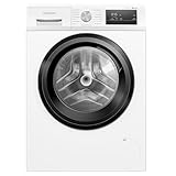 Siemens WM14N001 Waschmaschine iQ300, Frontlader mit 8kg Fassungsvermögen, 1400 UpM, speedPack L, smartFinish, LED-Display, iQdrive, Weiß, 60