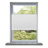 Plissee Faltrollo Rollo Plisseerollo 50x150cm Weiß, Fensterdeko, Sonnenschutz, Blickschutz Plissee Rollo für F