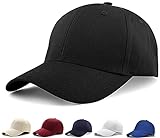 Etyepoh Unisex Kappe - Baseball Cap für Herren und Damen, Verstellbar Reine Farbe Baseboard Baseballkappe Mütze (A-schwarz)