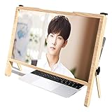 Laptop Screen Magnifier Screen Magnifier for Cell Phone Screen Magnification 3-4 Times for Movies Videos and Office Chasing Drama Supports Laptop (Color : White) (Light Brown)