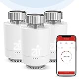 Smart Heizkörperthermostat, Etersky WLAN Heizung Thermostat, App Steuerung Kompatibel mit Alexa Google Home [Etersky Gateway Erforderlich] Temperatursteuerung mit LCD-Anzeige, M30 * 1,5 mm, 9 Adapter