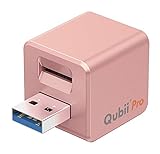 MAKTAR Qubii Pro USB-A Flash-Laufwerk, Automatische Backup während des Ladevorgangs, MFi Zertifiziert Foto-Stick Kompatibel mit iPhone/iPad (ohne MicroSD Karte, Roségold)