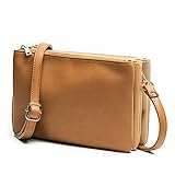 Miss Fong Crossbody Tasche für Damen Schultertasche Handy Geldbörse Handtaschen für Mädchen braun