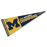 WinCraft Michigan Team University Wolverines Wimpel 2023 National Champions Banner