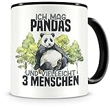 Samunshi® Panda Tasse mit Spruch Ich mag Pandas Geschenk für Panda Fans Kaffeetasse Lustige Tassen zum Geburtstag 300ml
