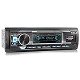 XOMAX XM-R281 Autoradio mit RDS, FM, Bluetooth Freisprecheinrichtung, USB, SD, MP3, ID3, AUX-IN, USB-Ladestation, 1 DIN