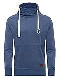 Yazubi Kapuzenpullover Herren Hoodie Edward - Hoody Pulli Blauer Hoodie für Männer Pullover blaues Sweatshirt, Blau (Bijou Blue 183921), L