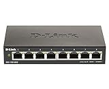 D-Link DGS-1100-08V2, 8-Port Layer 2 smart managed Gigabit Switch, (8 x 10/100/1000 Mbit/s BaseT Port, lüfterlos, Metallgehäuse)