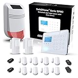Safe2Home® Funk Alarmanlagen Set SP110 mit Sabotageschutz Solar Sirene - deutsch - GSM Alarmsystem SMS Alarmierung - Alarmanlagen fürs Haus Büro inkl. Zubehör Sensoren - Alarmsy