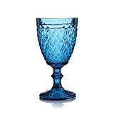 JINYAWEI Weingläser 300 ml Vintage Kristall Weinglas Champagner Flöten Tasse Gläser Hochzeit Party Bar Becher Küchendeuchsaft Getränk Becher Weinglas (Capacity : 300ml, Color : Blue Diamond)