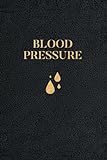 Blood Pressure Log Book for Men: Black leather design - daily tracker diary for men, 90 weeks, pocket size.
