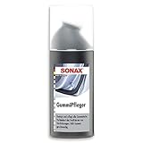 SONAX GummiPfleger mit Schwammapplikator (100 ml) reinigt, pflegt & hält alle Gummiteile elastisch, verhindert festfrieren & festkleben von Gummidichtungen | Art-Nr. 03401000, 100ml (1er Pack)